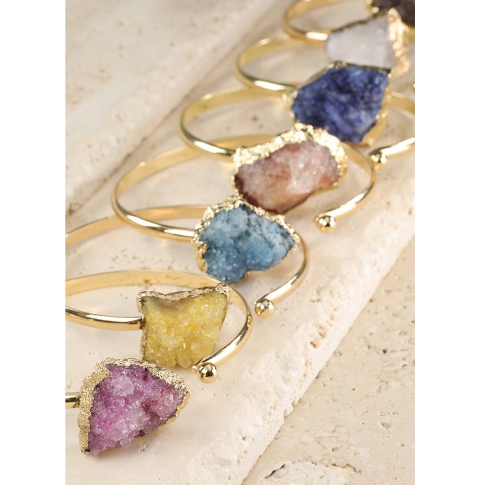 ELENA Druzy Bracelet - 5 colors - Picture 2 of 8